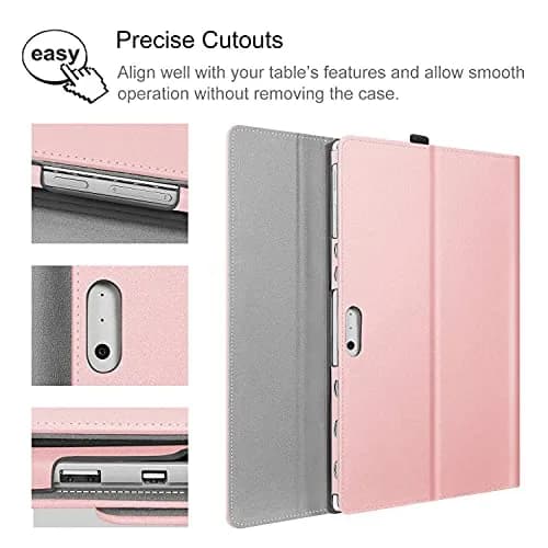 Fintie Case for 12.3 inch Microsoft Surface Pro 7 Plus, Pro 7/6/5/4/3 Rose Gold | Multi-Angle Kickstand Folio with Stylus Holder thumbnail 5
