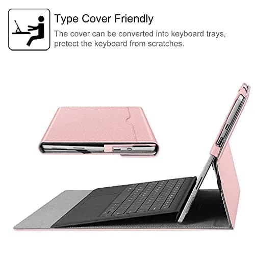 Fintie Case for 12.3 inch Microsoft Surface Pro 7 Plus, Pro 7/6/5/4/3 Rose Gold | Multi-Angle Kickstand Folio with Stylus Holder thumbnail 6