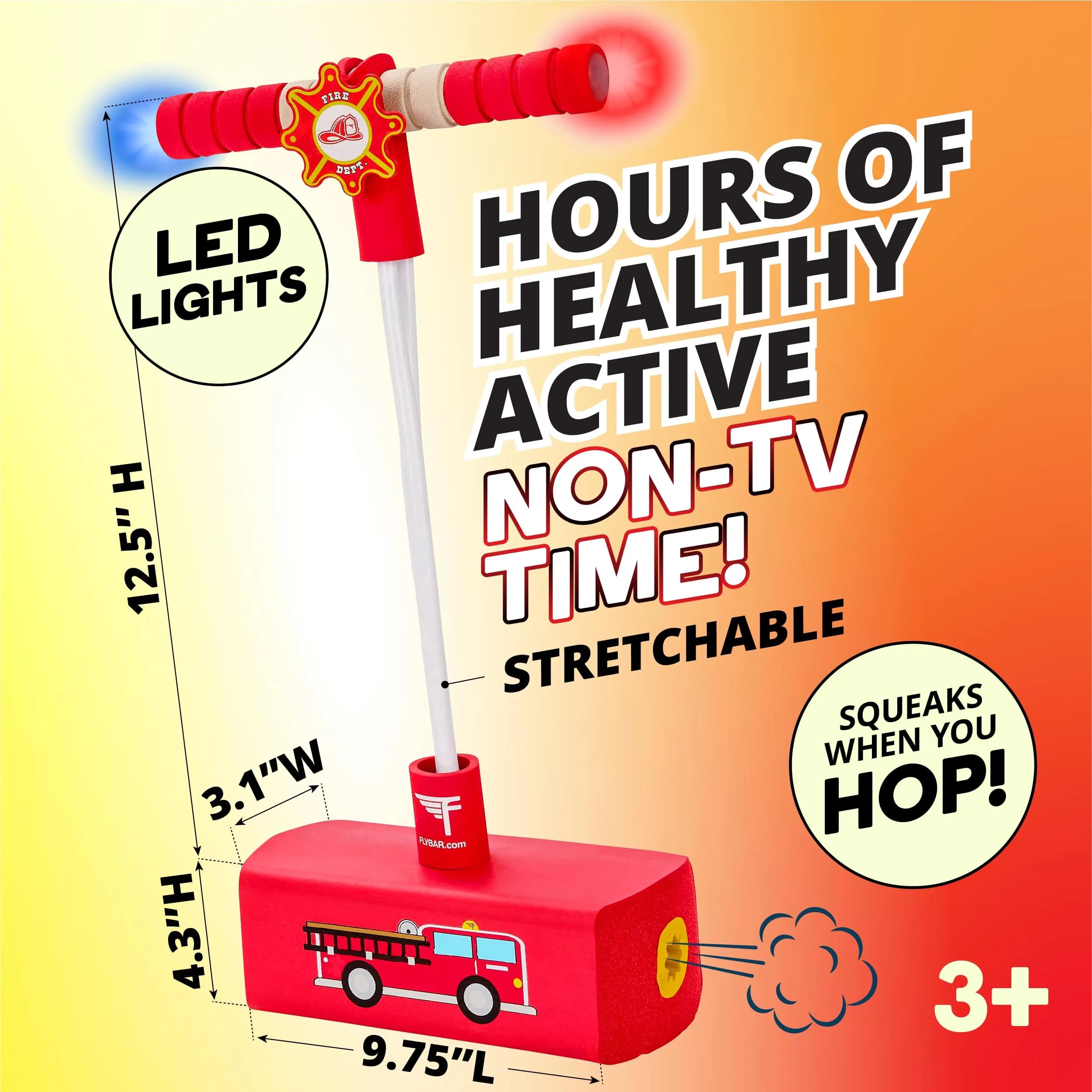 Flybar My First Foam Pogo Jumper Red Fire | ASTM-Tested for Ages 3+ | 16.8" Height - view 4