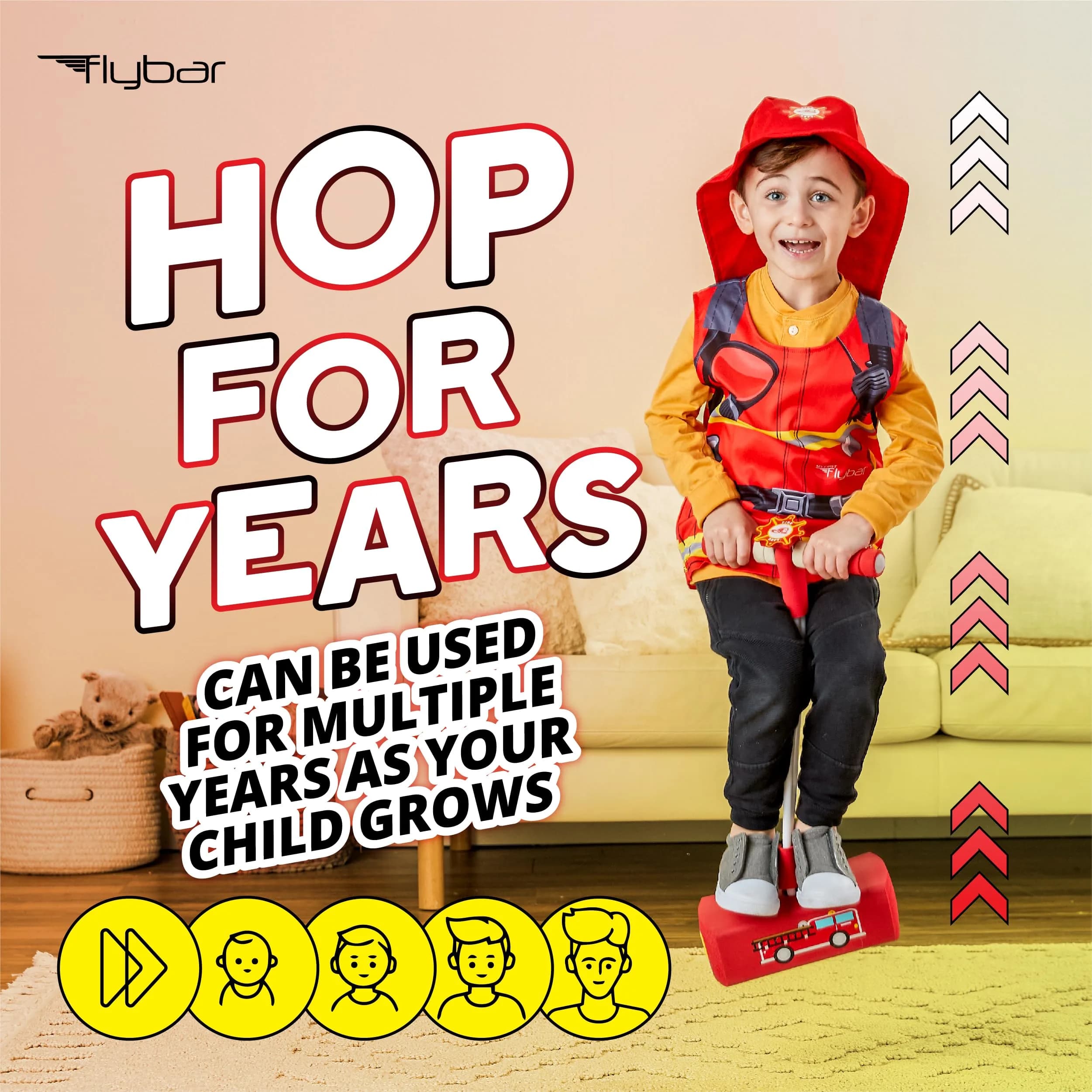 Flybar My First Foam Pogo Jumper Red Fire | ASTM-Tested for Ages 3+ | 16.8" Height - view 6