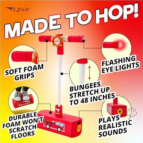 Flybar My First Foam Pogo Jumper Red Fire | ASTM-Tested for Ages 3+ | 16.8" Height thumbnail 2