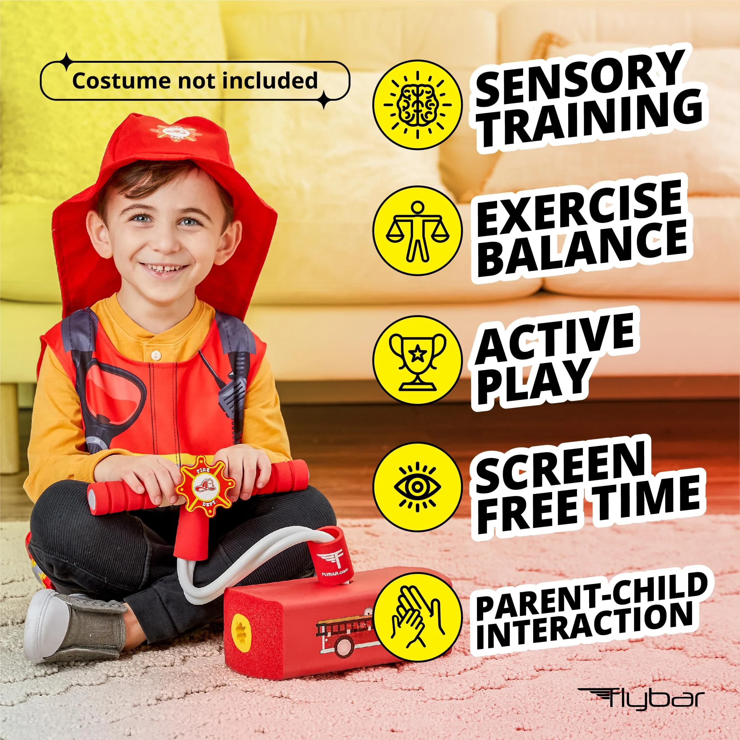 Flybar My First Foam Pogo Jumper Red Fire | ASTM-Tested for Ages 3+ | 16.8" Height - view 3