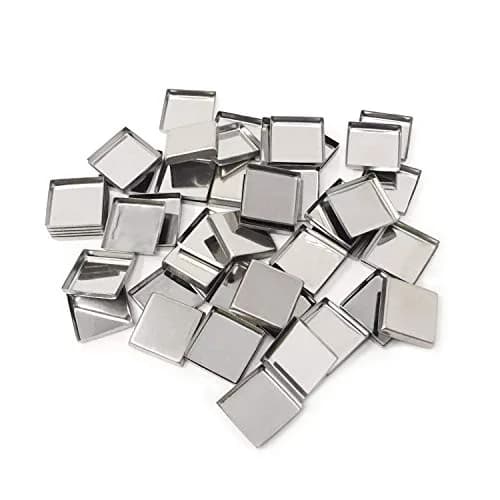 Honbay 56PCS Metal Makeup Pans Square Empty Eyeshadow Blush Lipstick Organizer (26mm, 5mm Height) | Stainless Steel Cosmetic Trays thumbnail 1