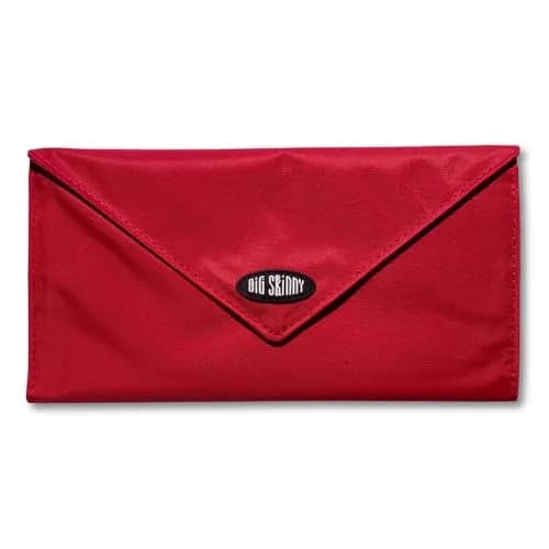 Big Skinny Slimvelope TriFold Clutch Wallet Lipstick Red | Holds 40 Cards, Machine Washable thumbnail 1