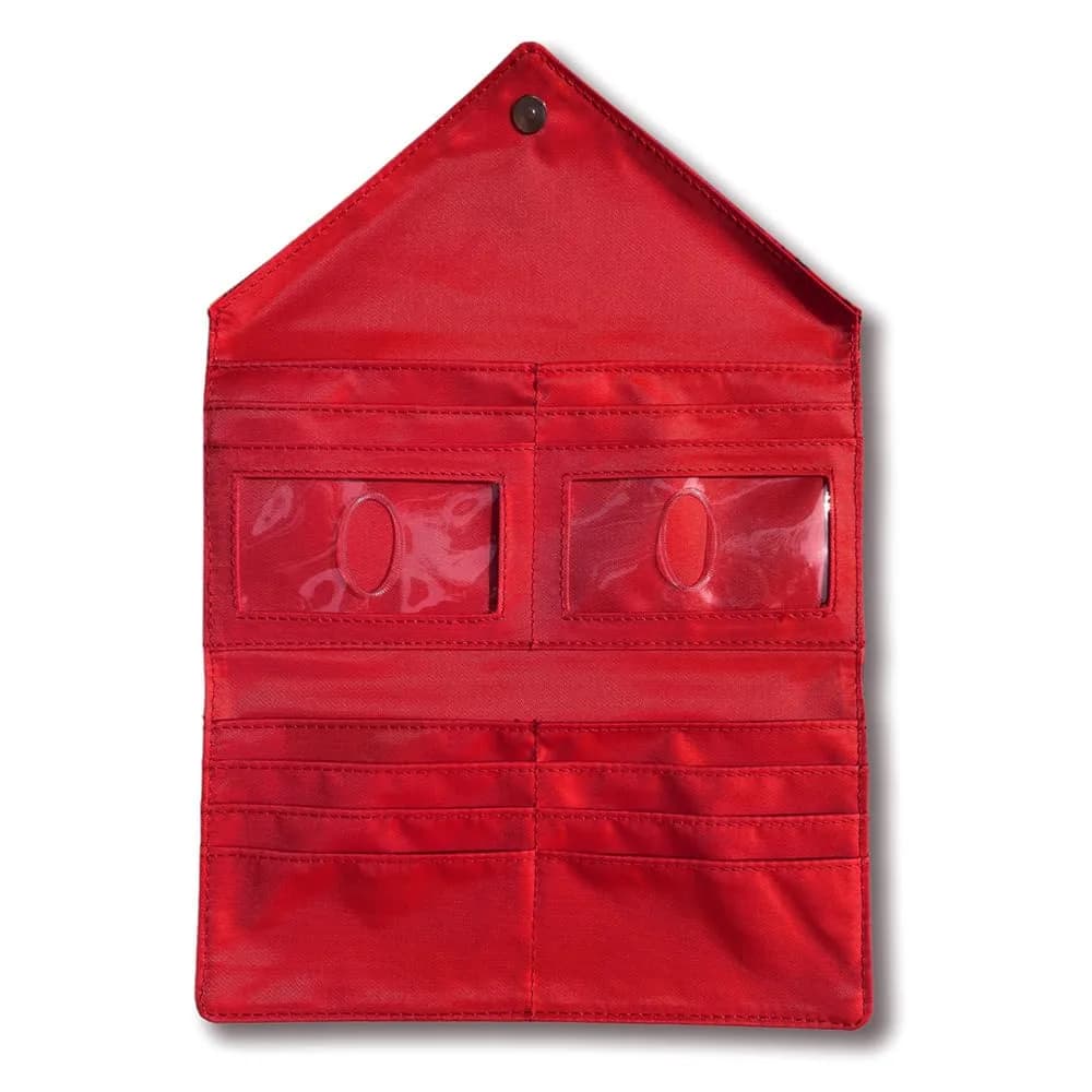 Big Skinny Slimvelope TriFold Clutch Wallet Lipstick Red | Holds 40 Cards, Machine Washable - view 6