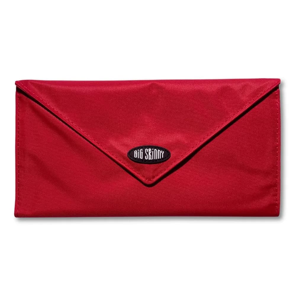 Big Skinny Slimvelope TriFold Clutch Wallet Lipstick Red | Holds 40 Cards, Machine Washable - main product image