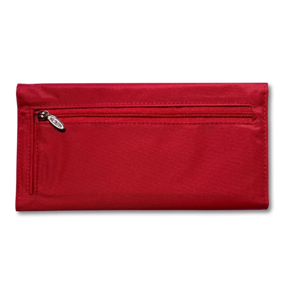 Big Skinny Slimvelope TriFold Clutch Wallet Lipstick Red | Holds 40 Cards, Machine Washable - view 2