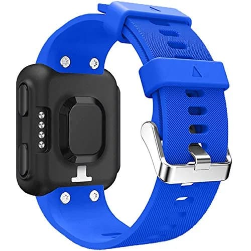 TopPerfekt Silicone Watch Band for Garmin Forerunner 35 | 24mm (0.94 Inch) Blue | Adjustable Sport Strap thumbnail 2