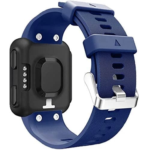 TopPerfekt Silicone Watch Band for Garmin Forerunner 35 | 24mm Navy, Fits 130-230mm Wrist thumbnail 2