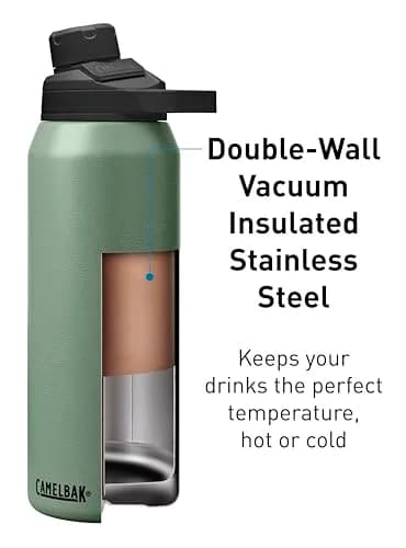 CamelBak Chute Mag 32oz (950ml) Vacuum Insulated Stainless Steel Water Bottle Moss | Magnetic Cap, Keeps Cold Hours thumbnail 3