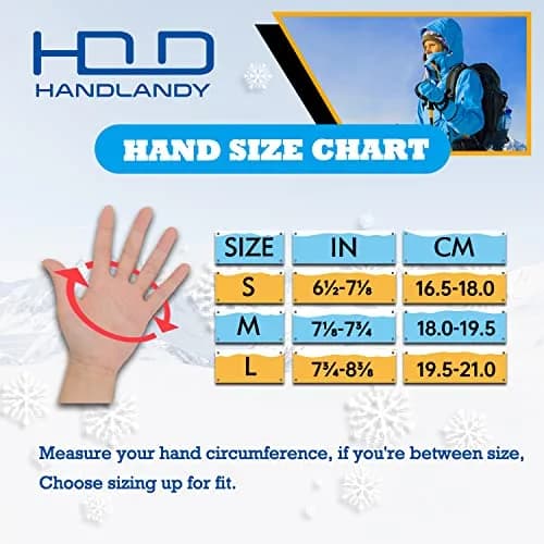 HANDLANDY Winter Work Gloves 3M Thinsulate Waterproof Insulated Gloves | Snow & Cold Weather Protection thumbnail 7