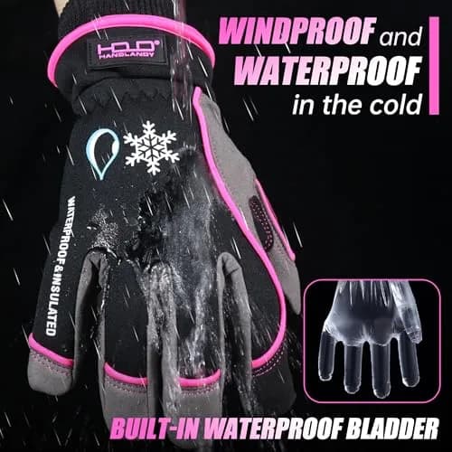 HANDLANDY Winter Work Gloves 3M Thinsulate Waterproof Insulated Gloves | Snow & Cold Weather Protection thumbnail 2