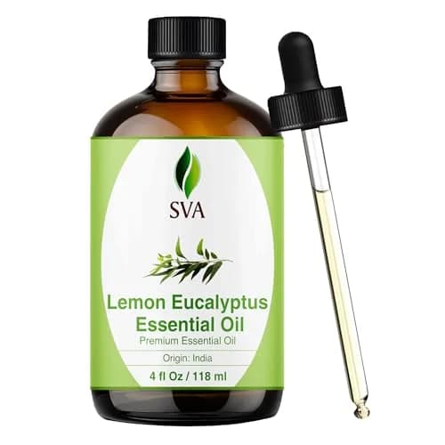 SVA ORGANICS Lemon Eucalyptus Essential Oil - 4 Fl Oz (118 mL) - Pure & Natural Aromatherapy Oil thumbnail 1