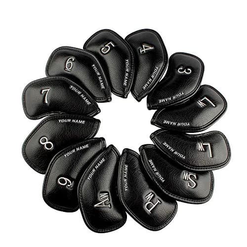 CRAFTSMAN GOLF Custom 12pcs Thick Synthetic Leather Golf Iron Head Covers Set | Personalized, Water-Resistant, Machine Washable thumbnail 1