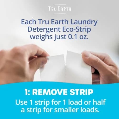 Tru Earth Dry Laundry Detergent Sheets, Fresh Linen, 64 Count | Eco-Friendly, Hypoallergenic & Compact thumbnail 3