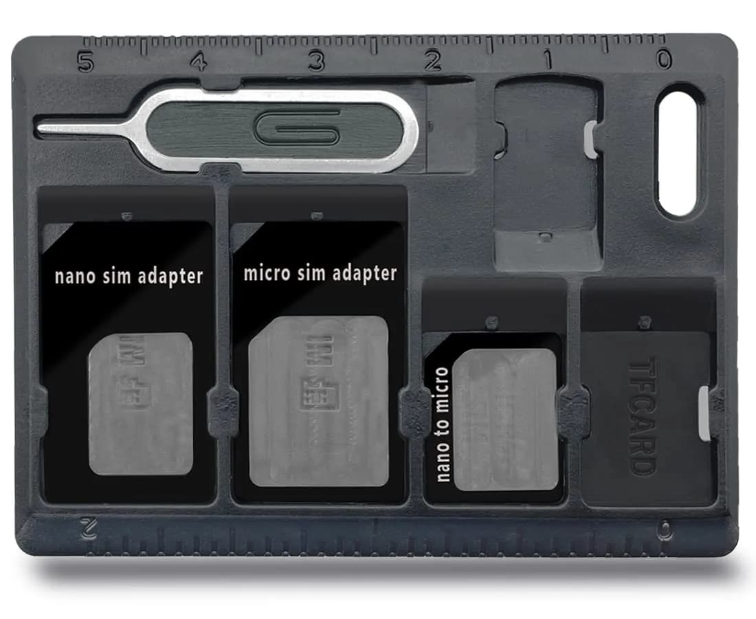CKANDAY Black 1 Pack SIM Card Holder with Tray Eject Pin | Compact Travel-Friendly Card Storage — 1-Pack