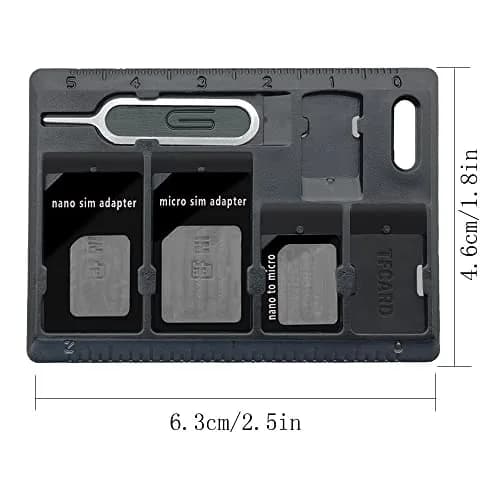 CKANDAY Black 1 Pack SIM Card Holder with Tray Eject Pin | Compact Travel-Friendly Card Storage thumbnail 2