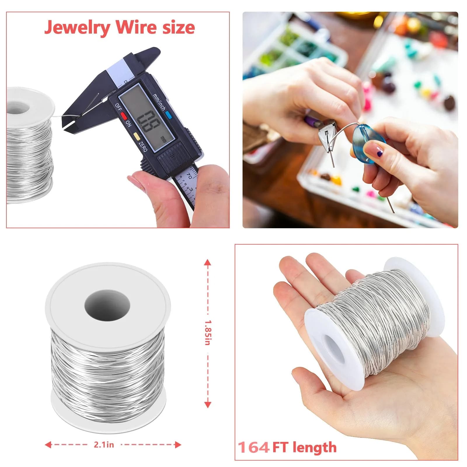 Yountiger 304 Stainless Steel Wire 0.8mm (20 Gauge) | 328 Ft Coil | Rustproof & Shapeable for Jewelry Making - view 3