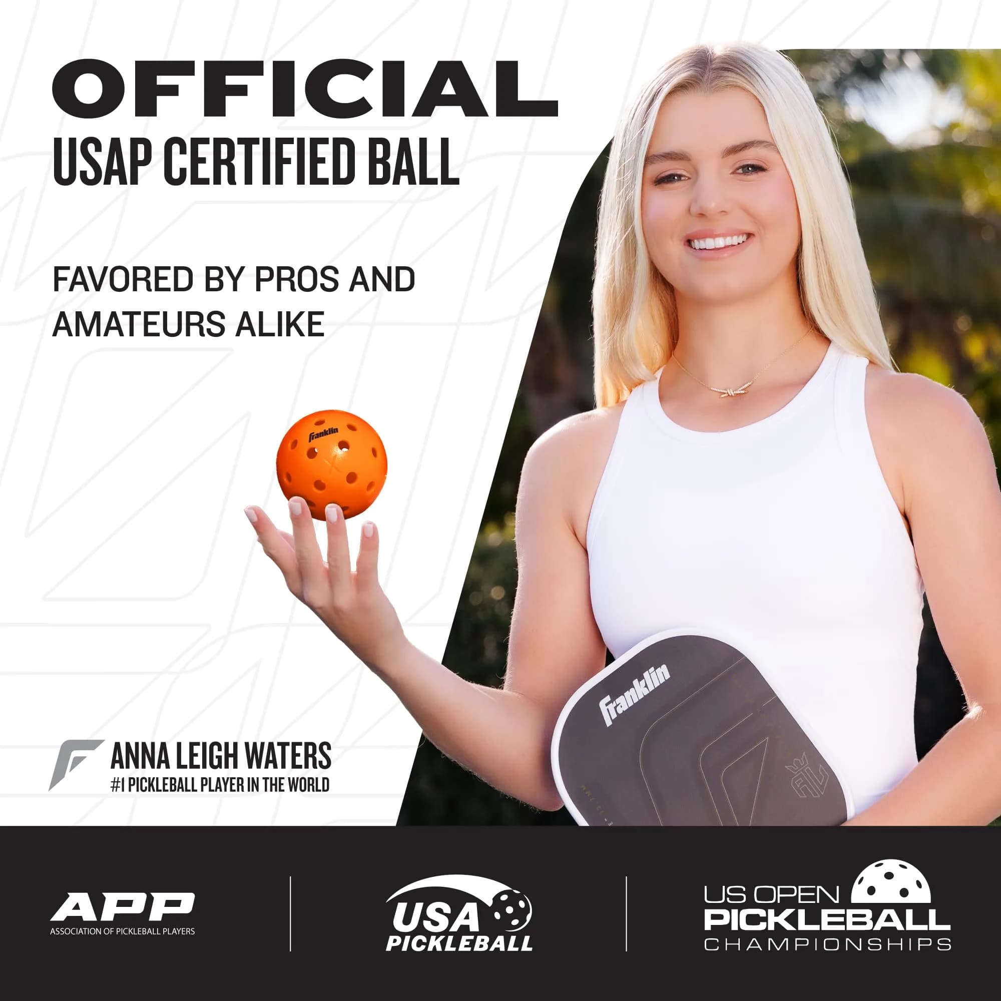 Franklin Sports X-40 Outdoor Pickleballs 74mm (2.91 inches) | USAPA Approved Tournament Balls - view 2