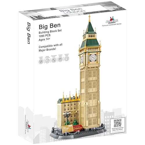 Apostrophe Games Big Ben Building Block Set 1095 Pieces | Educational Architecture Model thumbnail 6