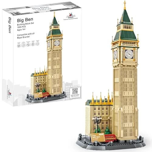 Apostrophe Games Big Ben Building Block Set 1095 Pieces | Educational Architecture Model thumbnail 1