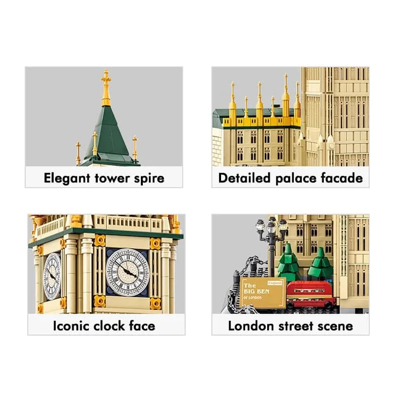 Apostrophe Games Big Ben Building Block Set 1095 Pieces | Educational Architecture Model thumbnail 3