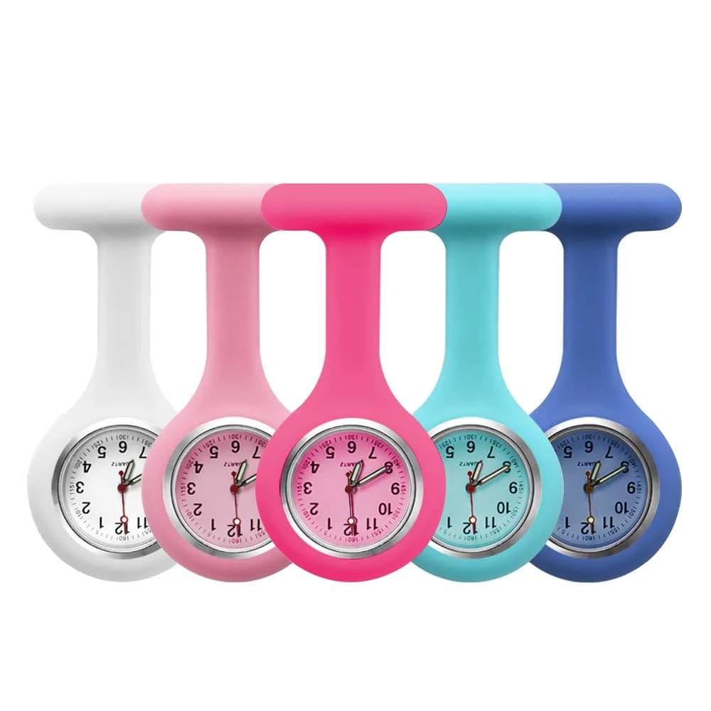 Groupcow 5pcs Silicone Nurses Watch | Digital Display, 86mm Case Diameter