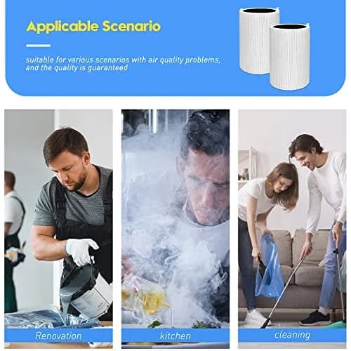 Colorfullife Blue Pure 411 Replacement Filter 2-Pack | H13 HEPA & Activated Carbon for Air Purifiers thumbnail 5