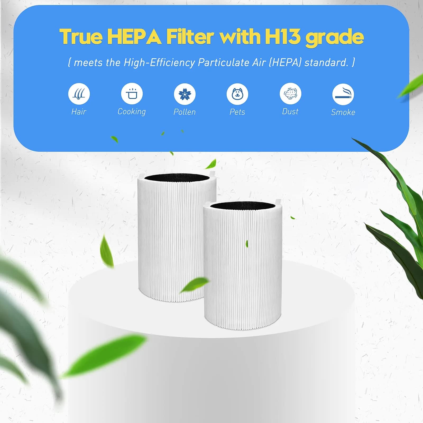 Colorfullife Blue Pure 411 Replacement Filter 2-Pack | H13 HEPA & Activated Carbon for Air Purifiers - view 2