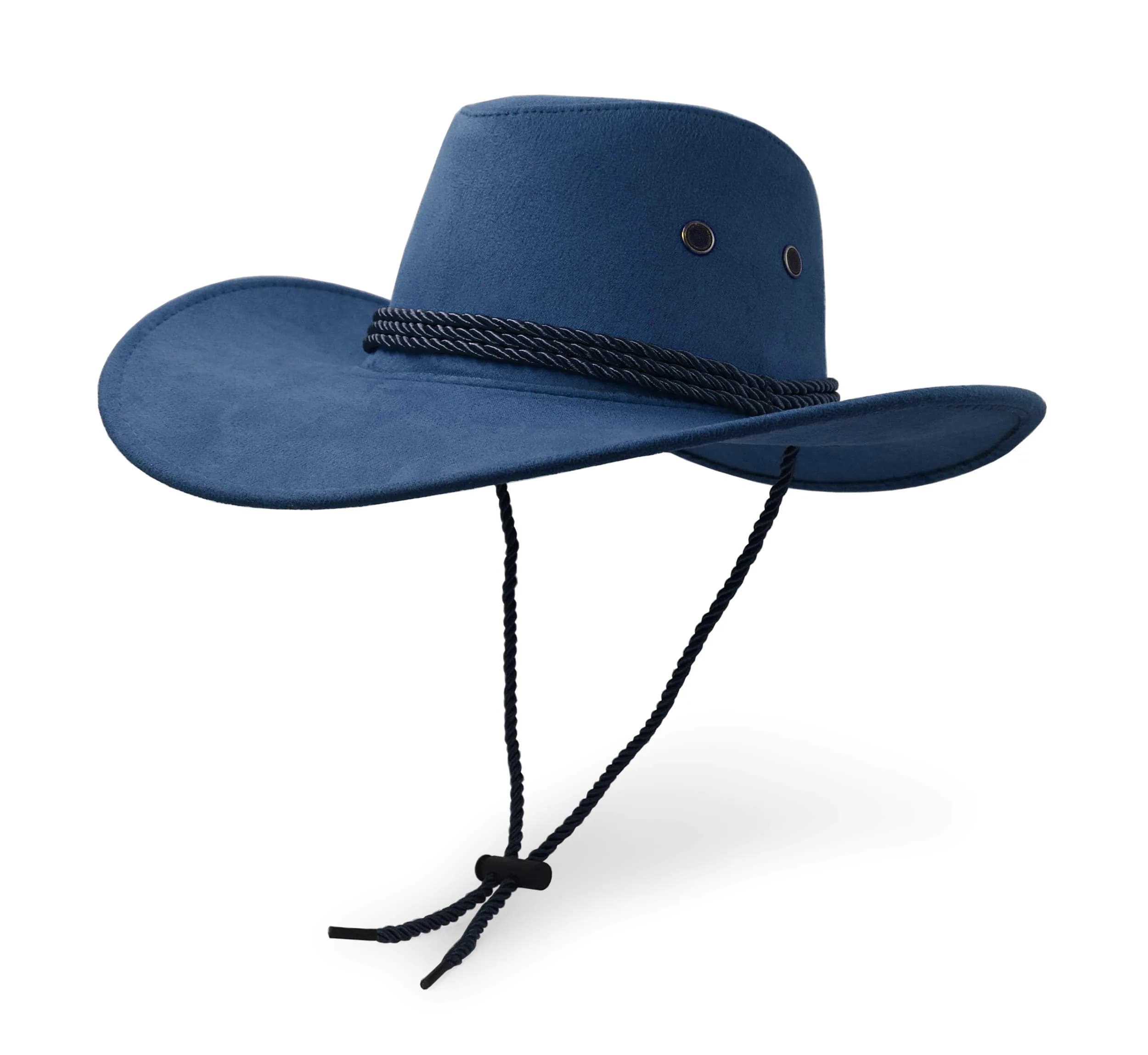 UltraKey Navy Cowboy Hat 10cm (3.9in) Brim | Western Style Sun Protection for Outdoor Activities - main product image