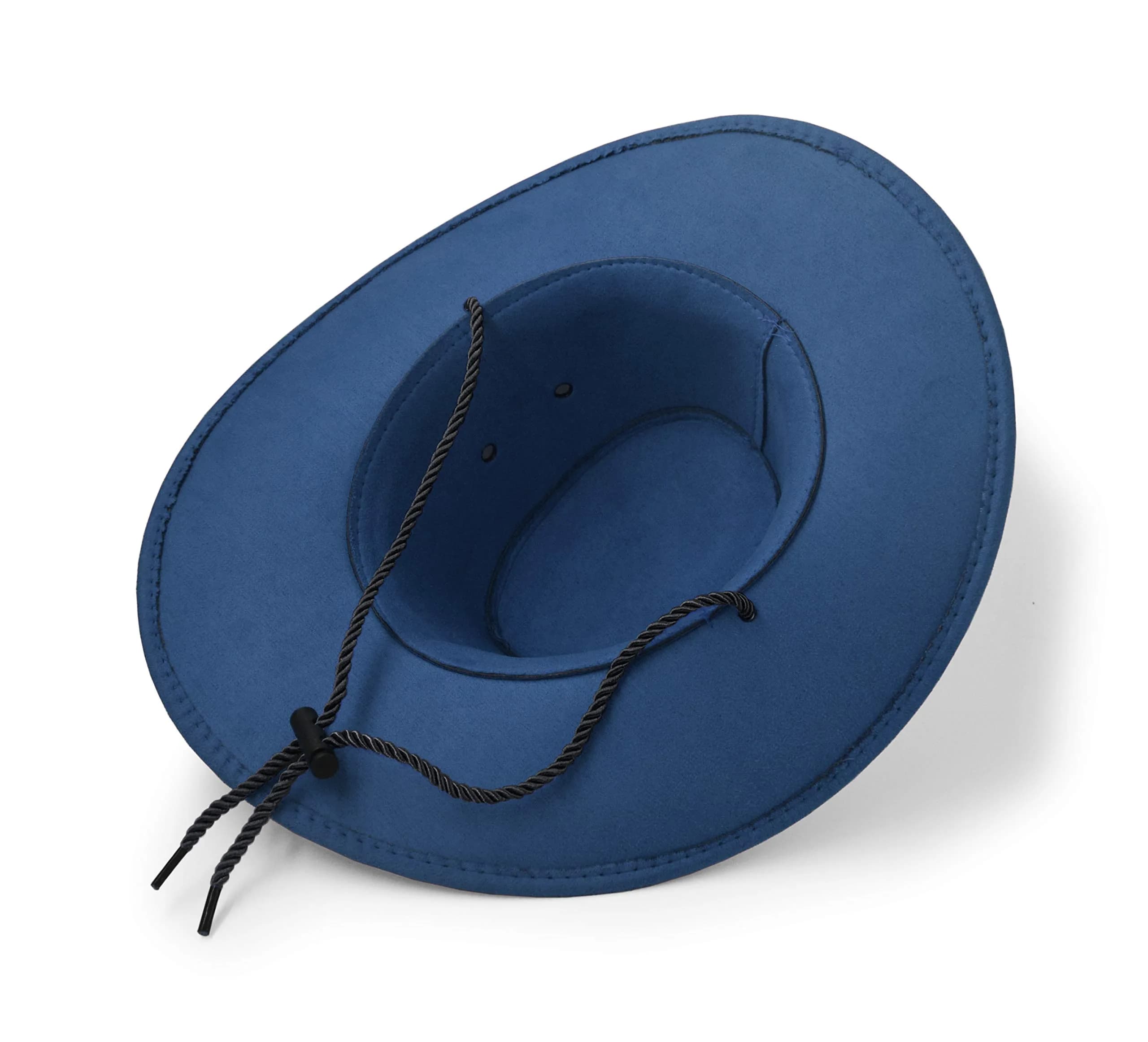UltraKey Navy Cowboy Hat 10cm (3.9in) Brim | Western Style Sun Protection for Outdoor Activities - view 7