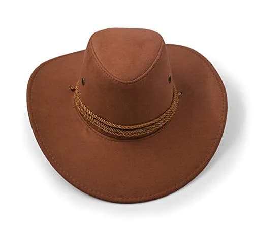 UltraKey Western Cowboy Hat Brown | Wide Brim Sun Protection for Outdoor Activities thumbnail 6