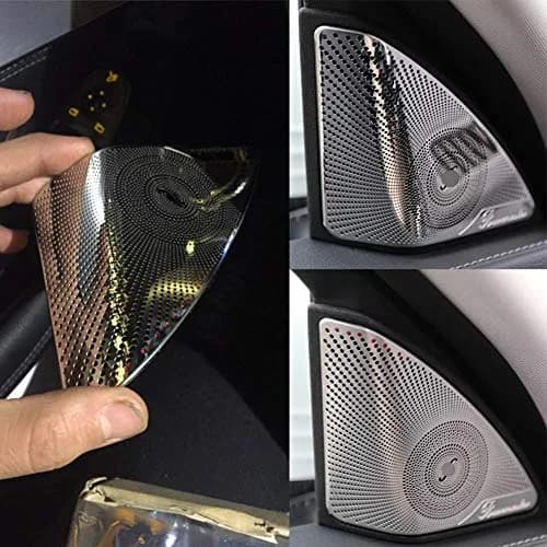 Cicony Car Door Speaker Cover Trim for Mercedes Benz W205 2015-2017 | Stainless Steel Matte Finish thumbnail 5