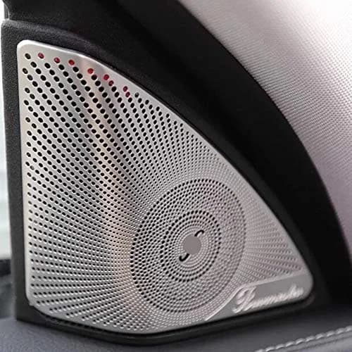 Cicony Car Door Speaker Cover Trim for Mercedes Benz W205 2015-2017 | Stainless Steel Matte Finish thumbnail 2