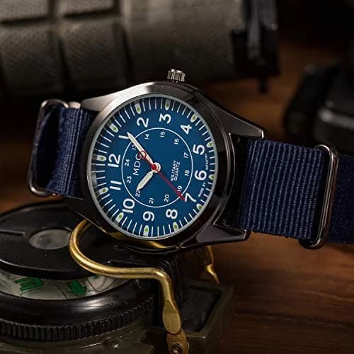 Infantry MDC Men's Field Watch 40mm Blue Nylon Strap | Japanese Quartz Movement thumbnail 5