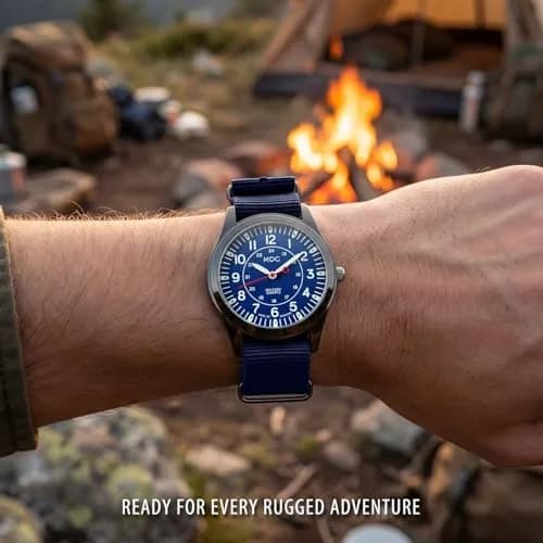 Infantry MDC Men's Field Watch 40mm Blue Nylon Strap | Japanese Quartz Movement thumbnail 2