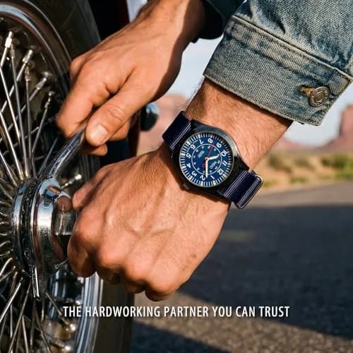Infantry MDC Men's Field Watch 40mm Blue Nylon Strap | Japanese Quartz Movement thumbnail 3
