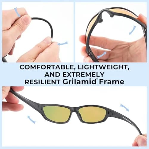KastKing Hiwassee Polarized Sport Sunglasses Wrap Design for Men & Women | 5.23 in Arm Length thumbnail 6