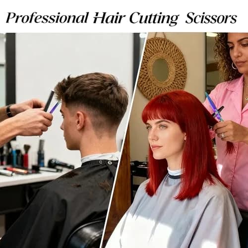 JAVENPROLIU Professional Hair Cutting Shears 6.5 Inch (16.5 cm) | Japanese 440C Steel Barber Scissors thumbnail 6