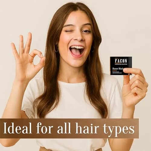 FACON Professional Hair Styling Razor Replacement Blades 10 Count | Precision Japanese Stainless Steel thumbnail 6
