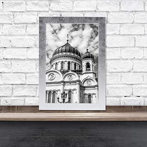 Lawrence Frames Chloe Contemporary Picture Frame, 4x6, Silver | Elegant burnished silver composite design thumbnail 4