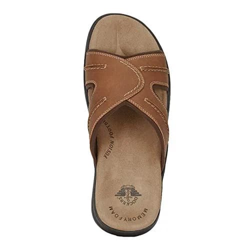 Dockers Sunland Casual Slide Sandal Shoe Rust 15 | Comfortable Men’s Slip-On Footwear thumbnail 3