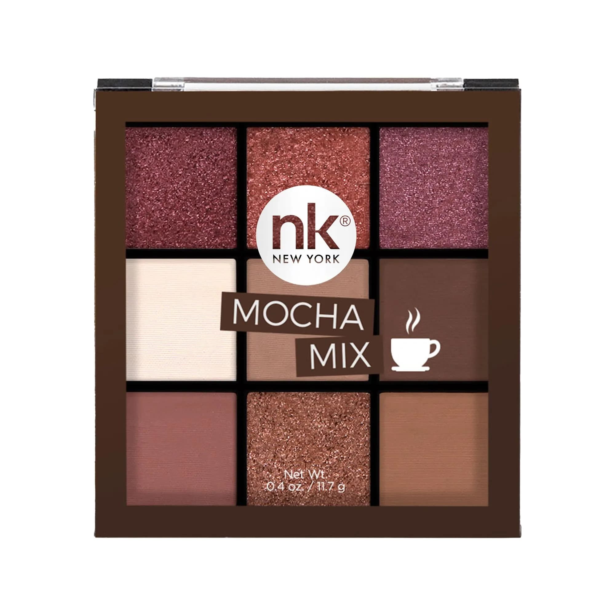NICKA K NEW YORK Nine Color Shadow Palette Mocha Mix | Highly Pigmented Matte & Shimmery Shades — MOCHA MIX es0905