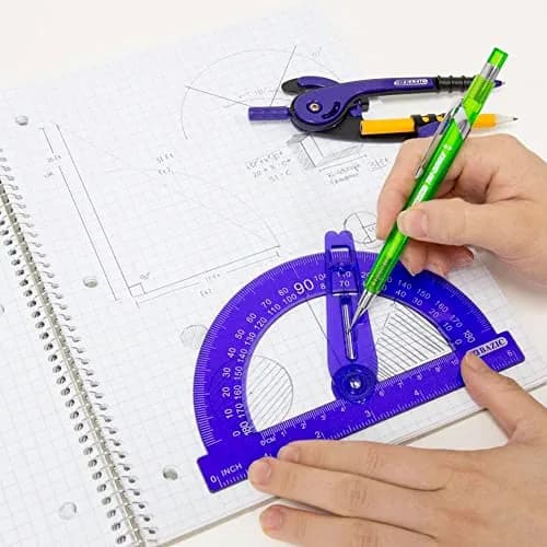 BAZIC PRODUCTS Scale-Arm Compass with #2 Wood Pencil | Geometry & Technical Drawing Tool thumbnail 7