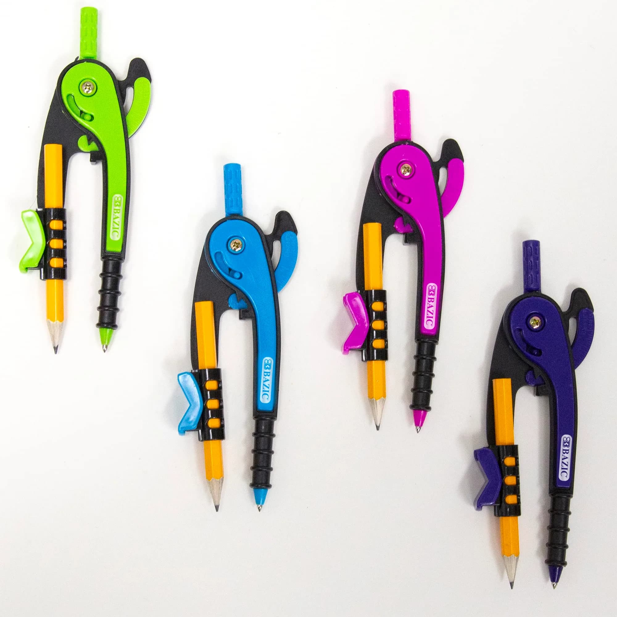 BAZIC PRODUCTS Scale-Arm Compass with #2 Wood Pencil | Geometry & Technical Drawing Tool - view 4