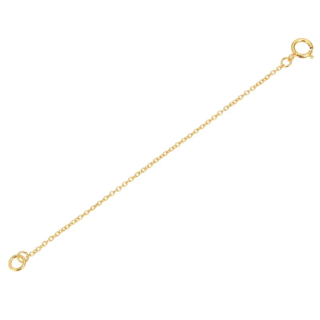 Adabele 18K Gold Plated Sterling Silver Chain Extender Clasp 5 Inch (12.7cm) | Adjustable Necklace Bracelet Anklet — Gold Plated Sterling Silver