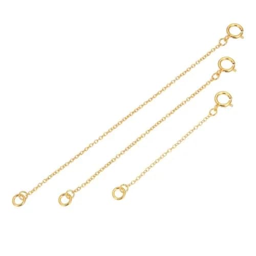 Adabele 18K Gold Plated Sterling Silver Chain Extender Clasp 5 Inch (12.7cm) | Adjustable Necklace Bracelet Anklet thumbnail 2
