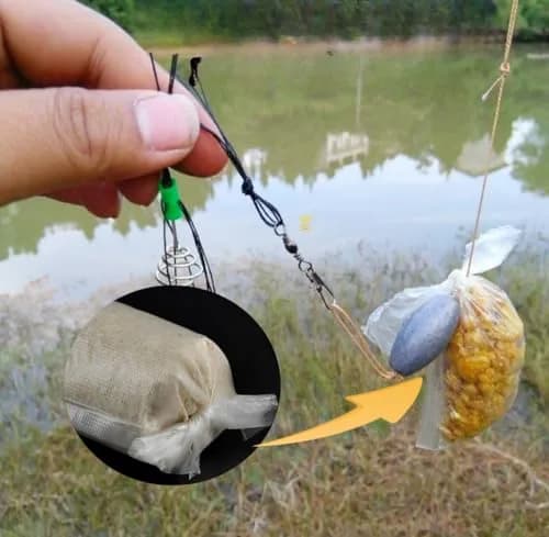 APZDFGIFCD 100Pcs PVA Water Soluble Fishing Bait Bags 10cm x 14cm | Dissolves Quickly in Cold Water thumbnail 6