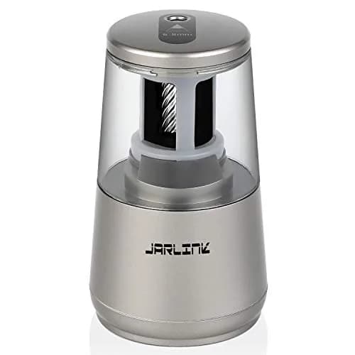 JARLINK Electric Pencil Sharpener Heavy Duty Helical Blade Auto Stop 13.2cm (5.2in) | Fast Sharpening for Students & Artists thumbnail 1