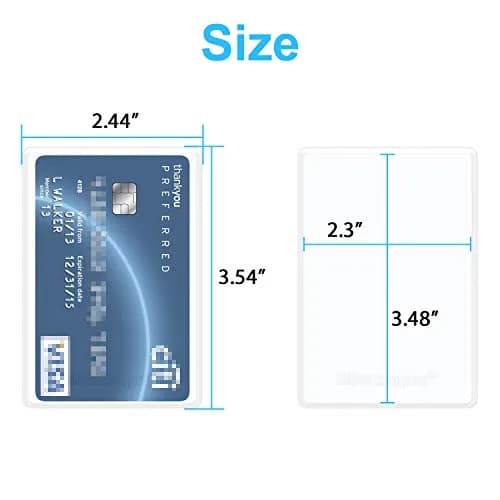 Wisdompro 10 Pack Card Document Sleeves | Clear PVC Medicare Card Protectors (3.54x2.44 Inches) thumbnail 6